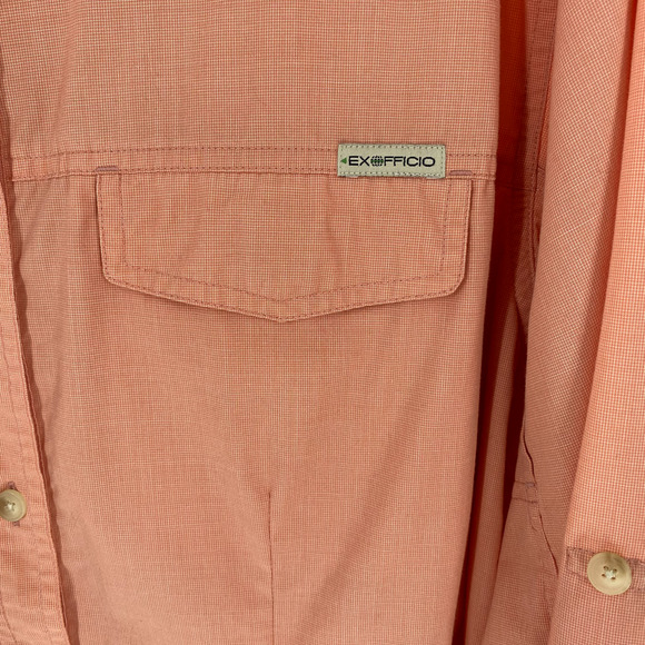 Ex Officio Buzz Off Womens Fishing Hiking Shirt Button Front Vented Sz XL Orange - Picture 8 of 14